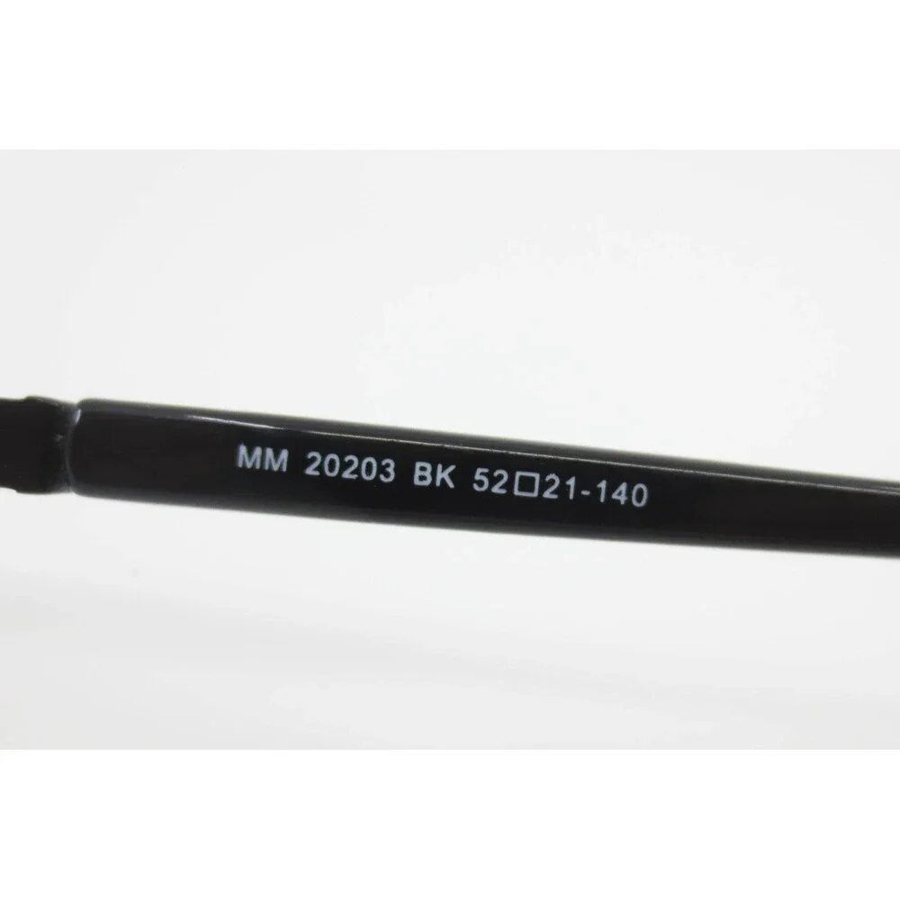 MM 20203 BK Round Matte Black Metal Eyeglass Frames 52-21-140 Mens Womens